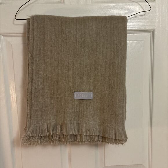 Pokoloko Alpaca Wool Blend 54” x64” Fringed Heathered Handmade Large Comfy Throw - Picture 8 of 12